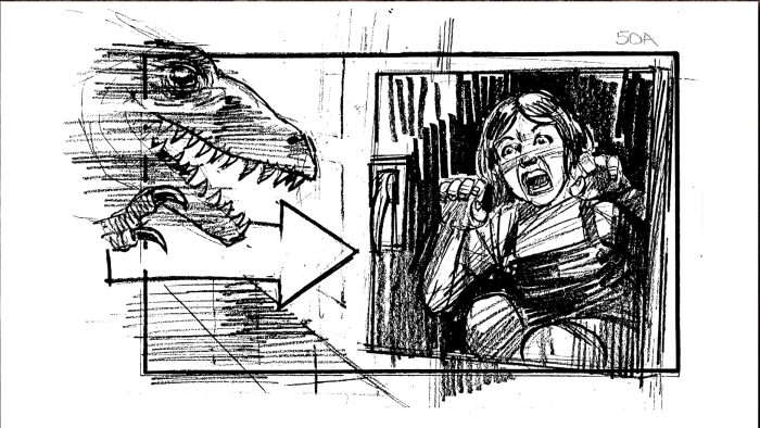 Raptors in the Kitchen Jurassic Park Storyboard