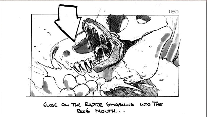 Jurassic Park Alternate Ending Storyboard
