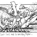 The Lost World Storyboard Sarah Harding vs. The Raptors