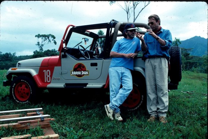 Steven Spielberg and Sam Neill