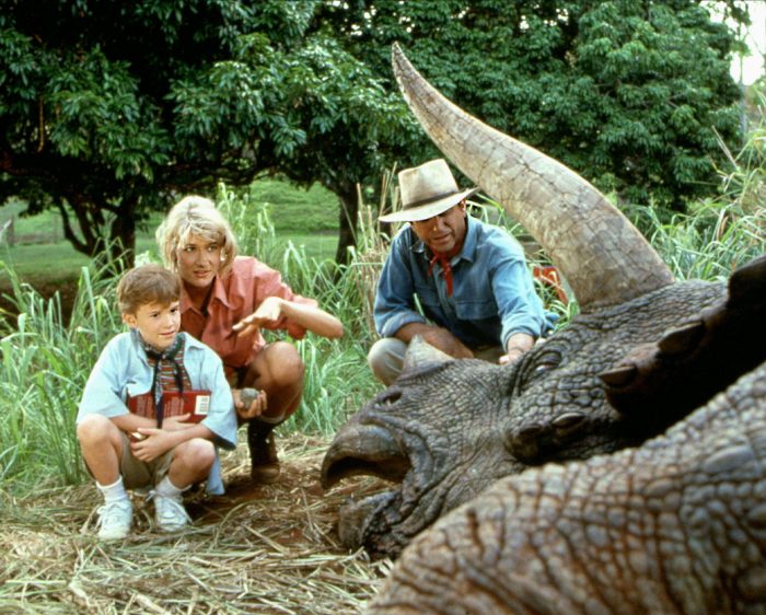Tim, Ellie and Alan Grant – Triceratops