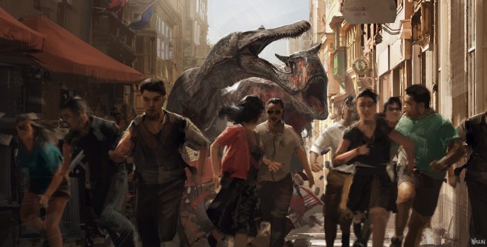 Dinosaur Chase Through Street (Andree Wallin)