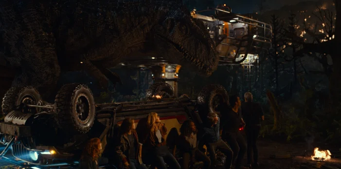 Giganotosaurus Stalks Our Heroes in New Jurassic World Dominion Still