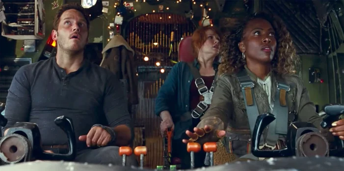Owen Grady, Claire Dearing and Kayla Watts